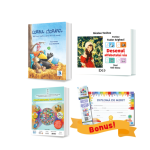 Gradinita pachet 1_Desen alfabet viu+Corbul 10trucuri+Revista + Bonus